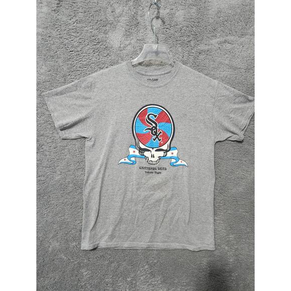 Rare Grateful Dead Tribute Night T Shirt Mens Size Med Grey Chicago Farewell - Picture 1 of 12